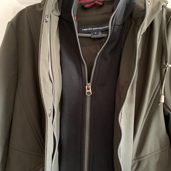 NWT FRENCH CONNECTION💥HP🎉Versatile Coat Olive, S - Picture 3 of 15